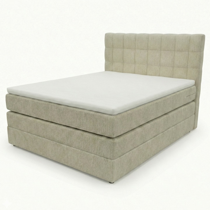 Postel s matrací a topperem BIRNA 2 BK béžová, 120x200 cm 1