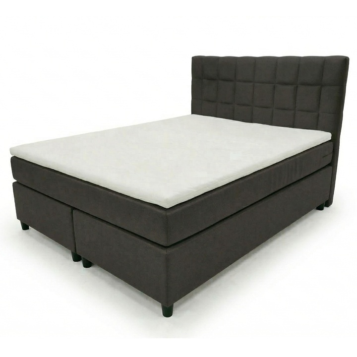 Postel s matrací a topperem BIRNA 2 BSB antracitová, 140x200 cm 1