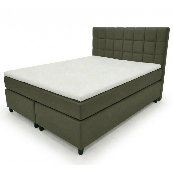 Postel s matrací a topperem BIRNA 2 BSB olivová, 140x200 cm 1