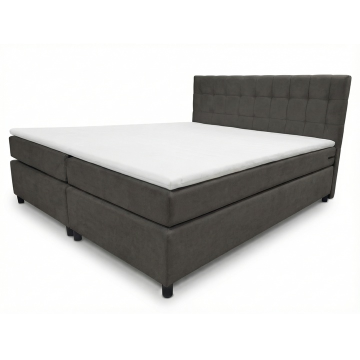 Postel s matrací a topperem BIRNA 2 BSB antracitová, 180x200 cm 1