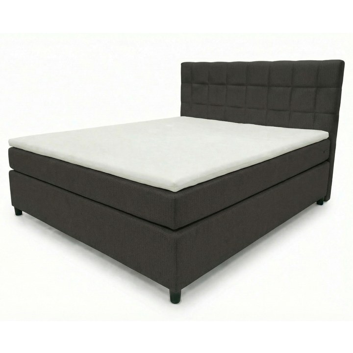 Postel s matrací a topperem BIRNA 2 BSB antracitová, 120x200 cm 1