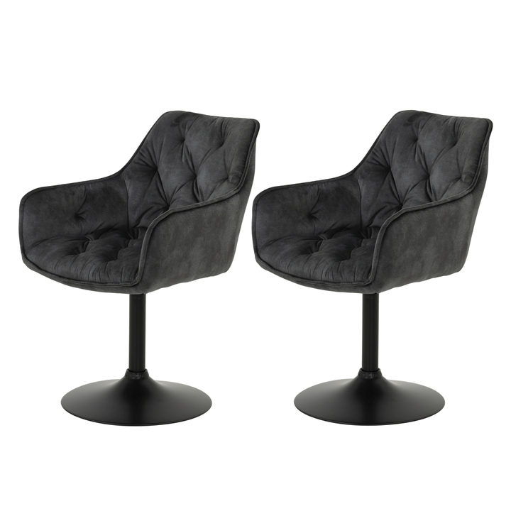 Sconto Jídelní židle BIRTE S vintage antracitová, set 2 ks