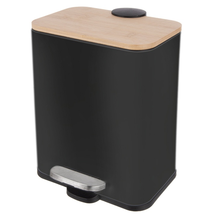 Sconto Odpadkový koš BLACK 3 černá/přírodní, 5 l