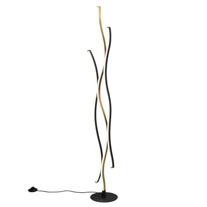 Stojací lampa BLAZE černá/zlatá 1