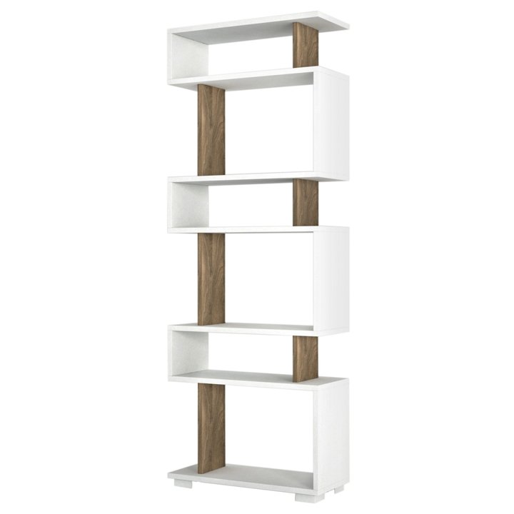 Sconto Regál BLOK ořech/bílá