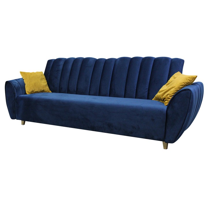 Sconto Pohovka BLOOM modrá/žlutá