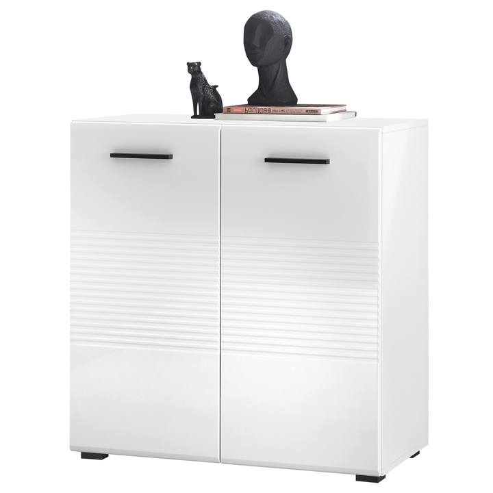 Sconto Komoda BOBINA 1 bílá/bílá vysoký lesk