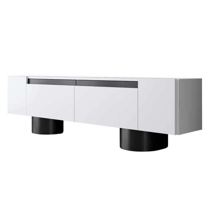 TV stolek BOHEM bílá/černá 1