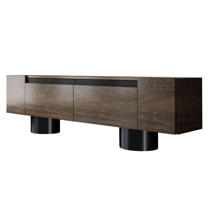 TV stolek BOHEM ořech/černá 1