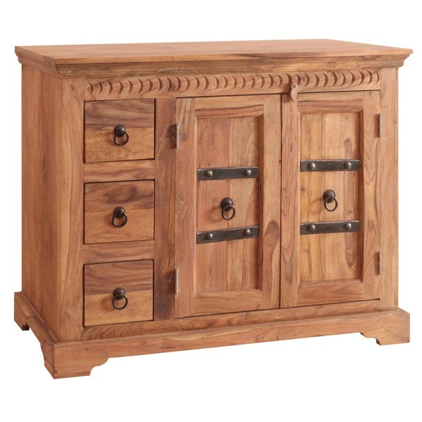 Sconto Komoda BOMBAY 2 přírodní palisandr