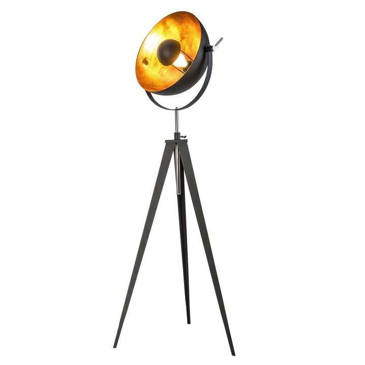 Stojací lampa BOWY černá/zlatá 1