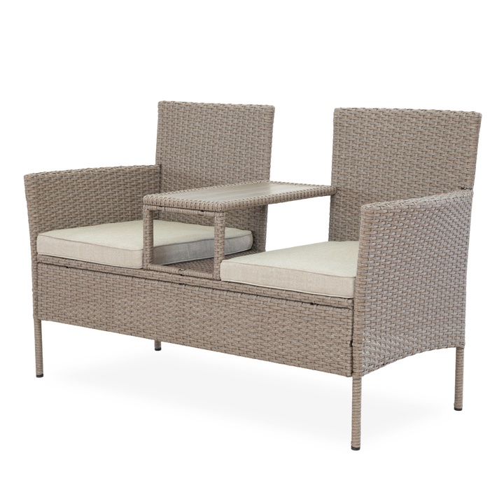 Zahradní lavice BRIA šedá 1