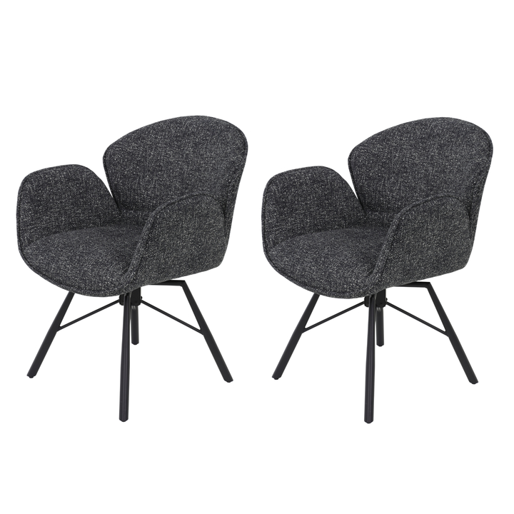 Sconto Jídelní židle BRISTOL S antracitová, set 2 ks