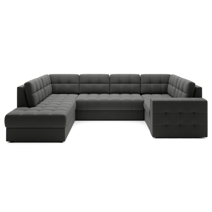 Sconto Sedací souprava BRITTA I levá, tmavě šedá