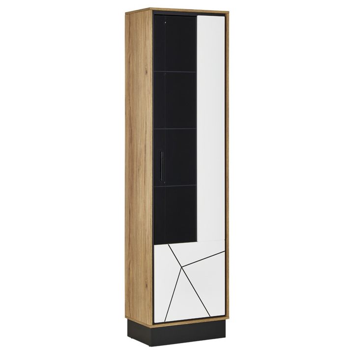 Sconto Vitrína BROLO dub catania/bílá, pravé provedení