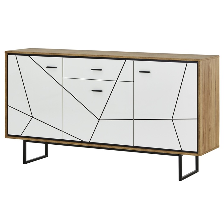 Sconto Komoda BROLO dub catania/bílá, šířka 167 cm