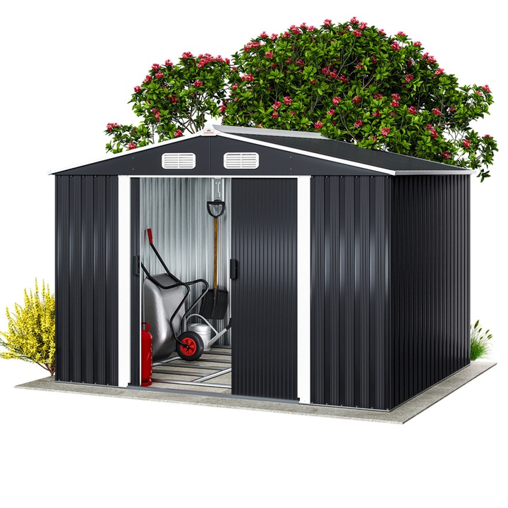 Sconto Zahradní domek BRUK 2 antracitová, 260x180x205 cm
