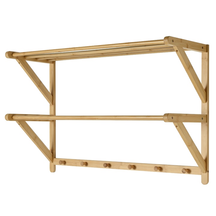 Sconto Nástěnný věšák BRUNO 2 bambus