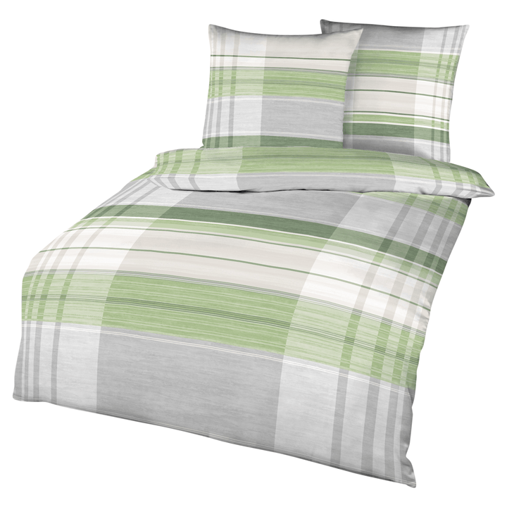 Sconto Povlečení BRUSH JADE zelená, 70x90 a 140x200 cm