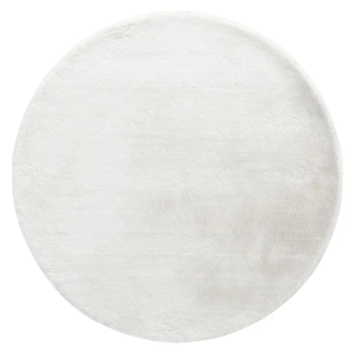 Koberec BUNNY sněhově bílá, průměr 80 cm 1