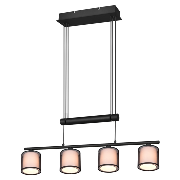 Sconto Závěsné svítidlo BURTON černá/bílá