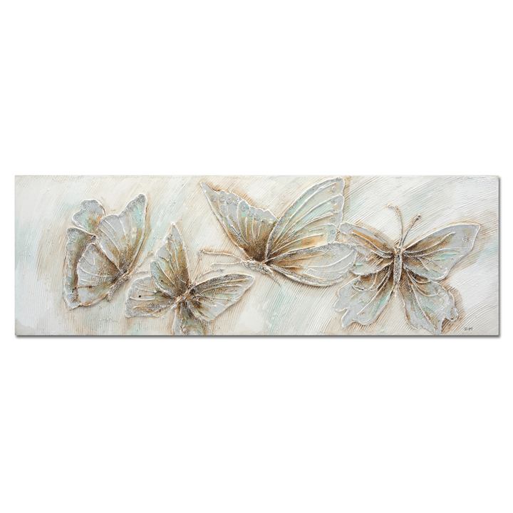 Obraz na plátně BUTTERFLIES 120x40, motiv motýli 1
