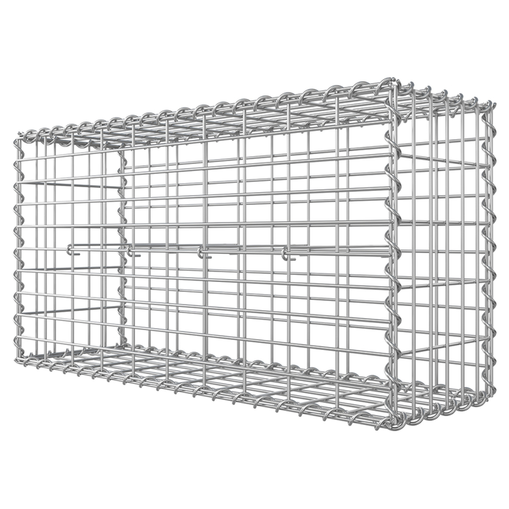 Sconto Gabionový koš CAGE stříbrná, 100x30x50 cm