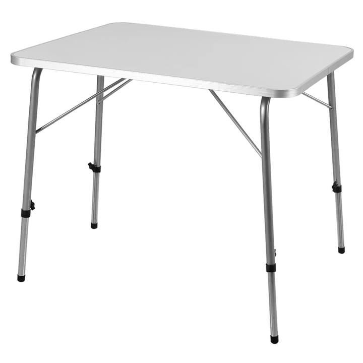 Sconto Kempingový stůl CAMPING bílá