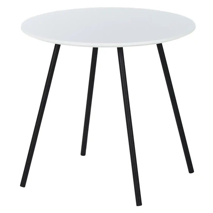 Přístavný stolek CANNETO bílá/černá, ⌀ 48 cm 1