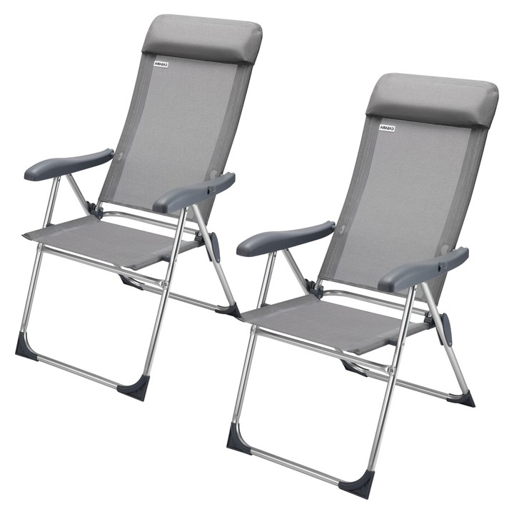 Zahradní židle CARRY šedá, set 2 ks 1