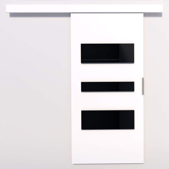 Posuvné dveře CENTO 96 bílá/černá, 96x205 cm 1