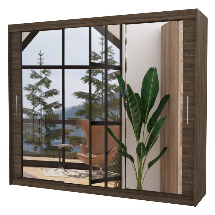 Sconto Šatní skříň CHENG čokoládově hnědá