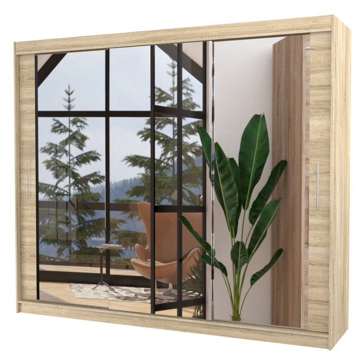 Sconto Šatní skříň CHENG dub sonoma