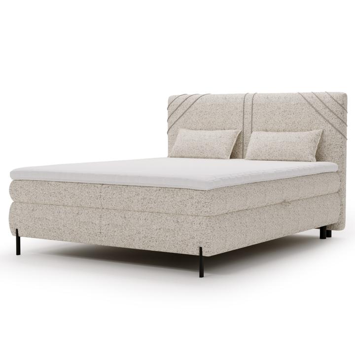 Sconto Postel s matrací a topperem CHOCO béžová, 180x200 cm