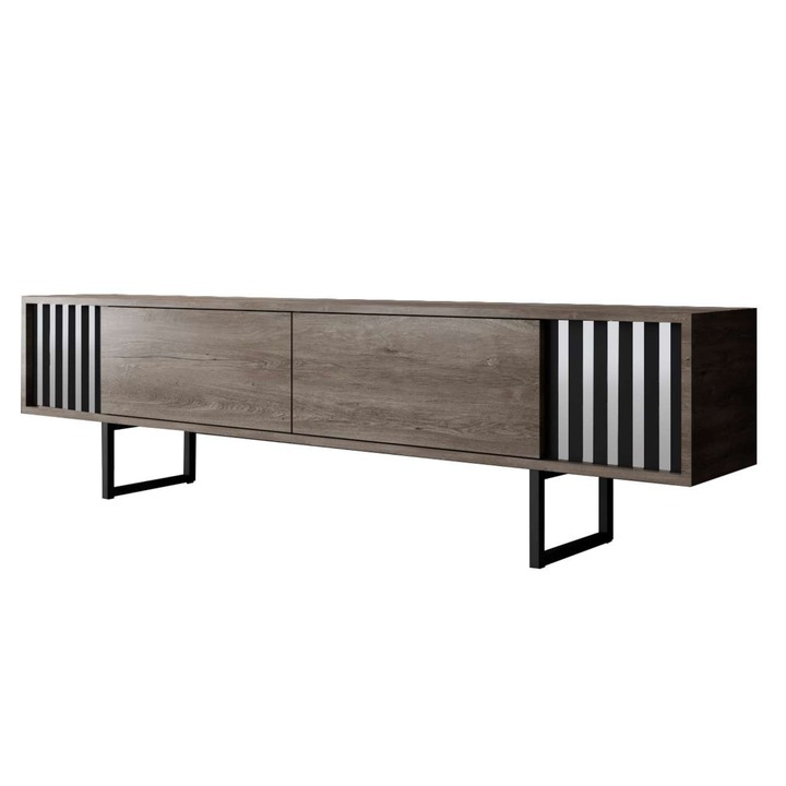 TV stolek CHROME LINE ořech/černá 1