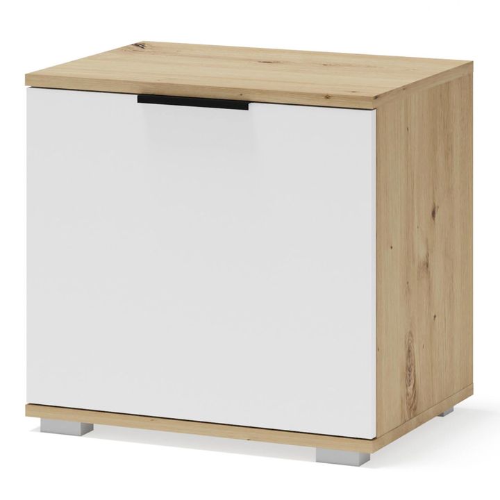 Sconto Botníková skříňka do předsíňové stěny CLAF dub artisan/bílá, šířka 50 cm