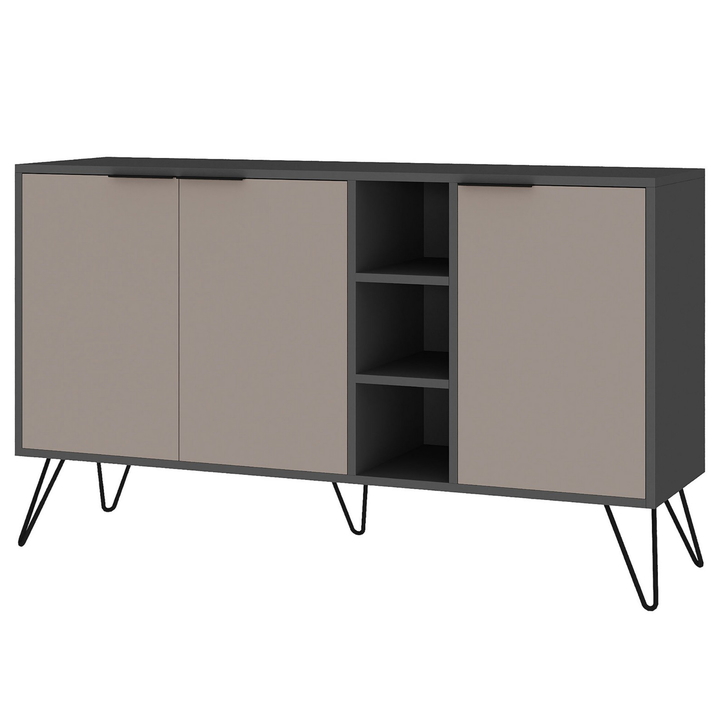 Sconto Komoda CLARA antracitová/mocca