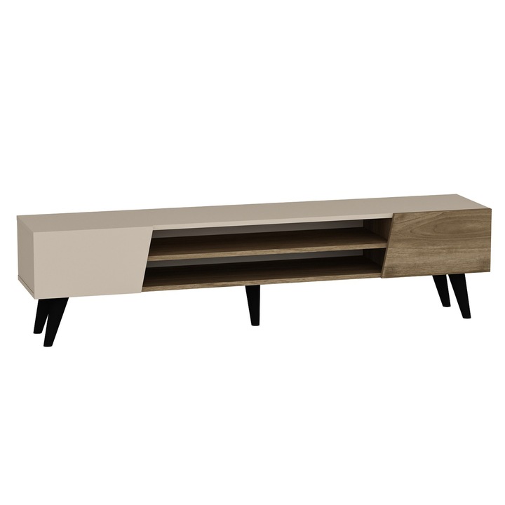 TV komoda CLARK ořech/béžová 1