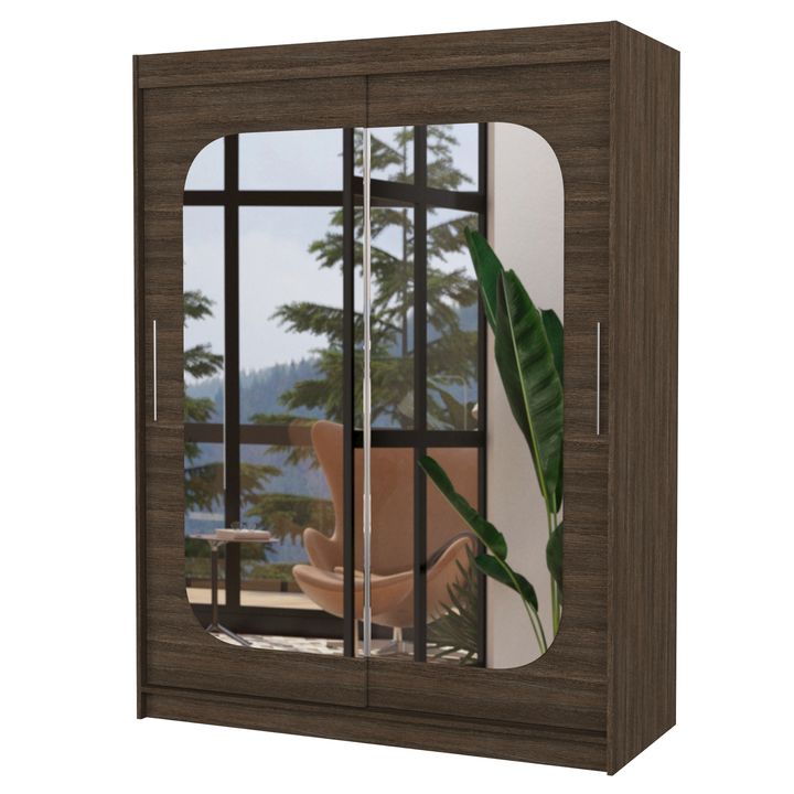 Sconto Šatní skříň CLEA čokoládová