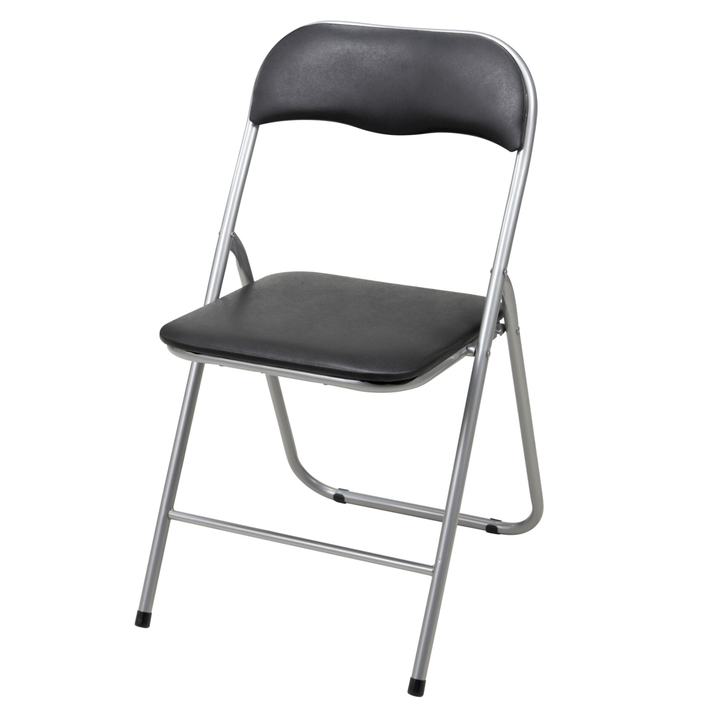 Sconto Skládací židle CLICK černá/stříbrná