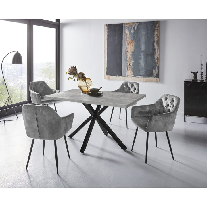Jídelní set CLLIF II beton/šedá 1