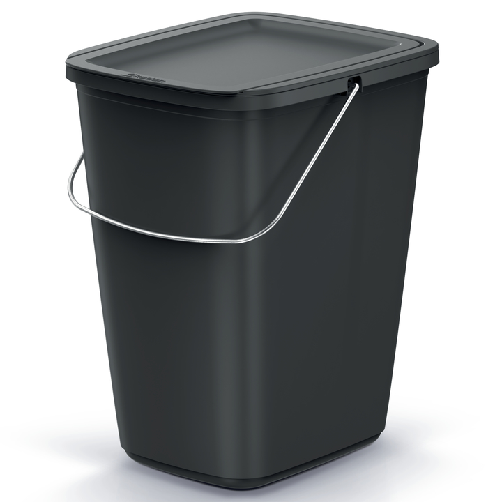 Sconto Odpadkový koš COMPACTA Q FLAP černá, 9 L