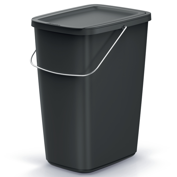 Sconto Odpadkový koš COMPACTA Q FLAP černá, 12 L