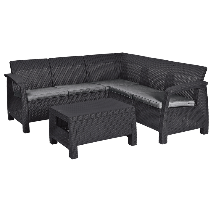 Sconto Zahradní relaxační set CORFU II grafitová/šedá