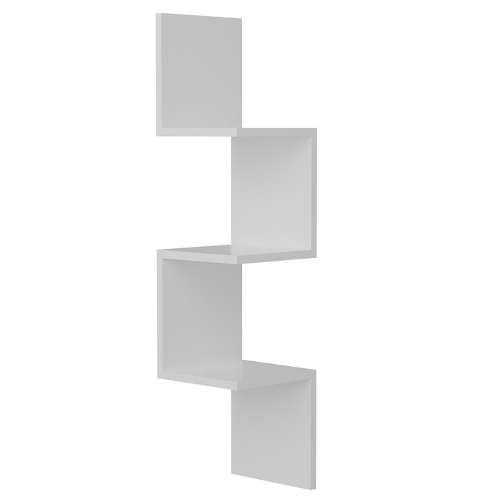 Sconto Nástěnná police  CORNER bílá