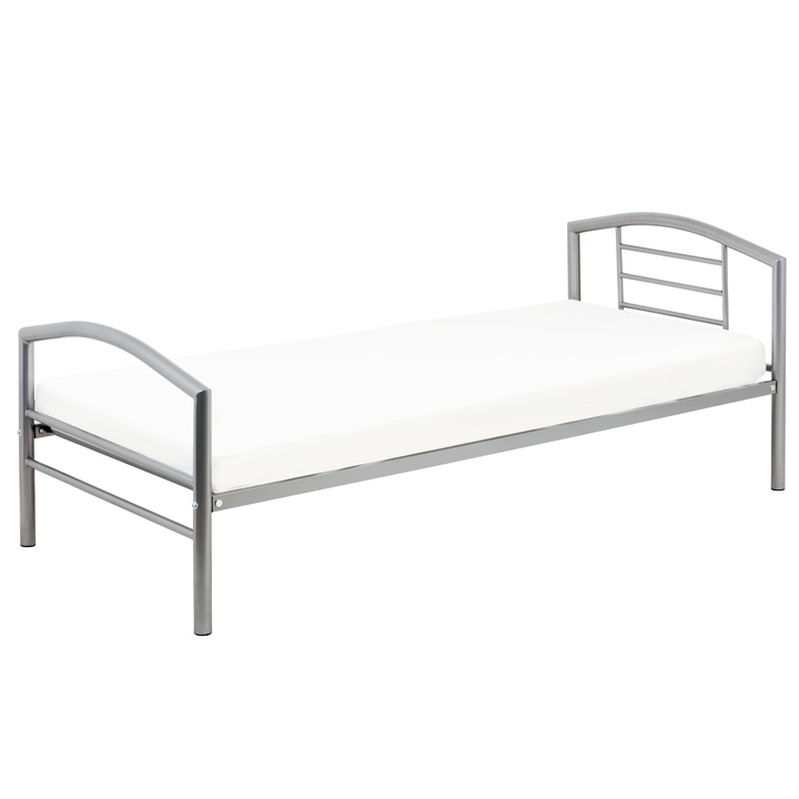 Sconto Postel s roštem CORTINA šedá, 90x200 cm