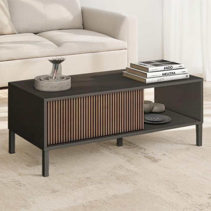 Konferenční stolek CORTINA antracitová/tmavě hnědá 1