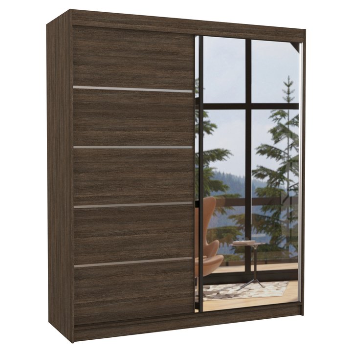 Sconto Šatní skříň CORY čokoládová