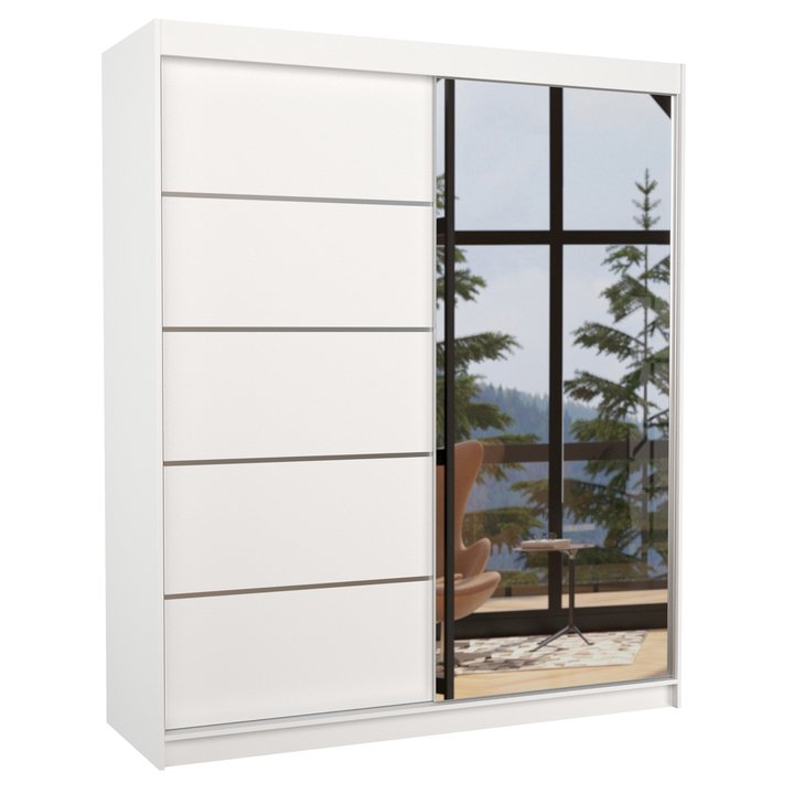 Sconto Šatní skříň CORY bílá