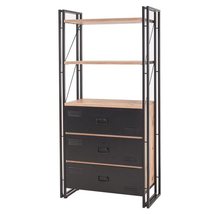 Knihovna  COSMO II borovice atlantická/černá 1